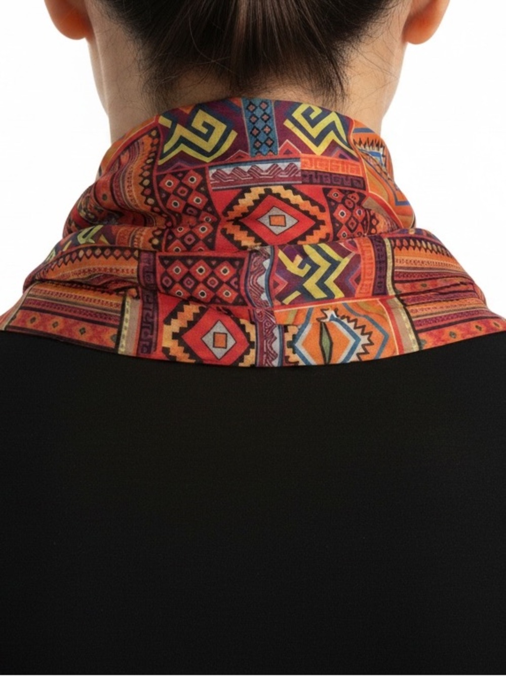 Vibrant Kente Tribal Print Satin/Silk Scarf x Hair Ribbon x Stole / Versatile